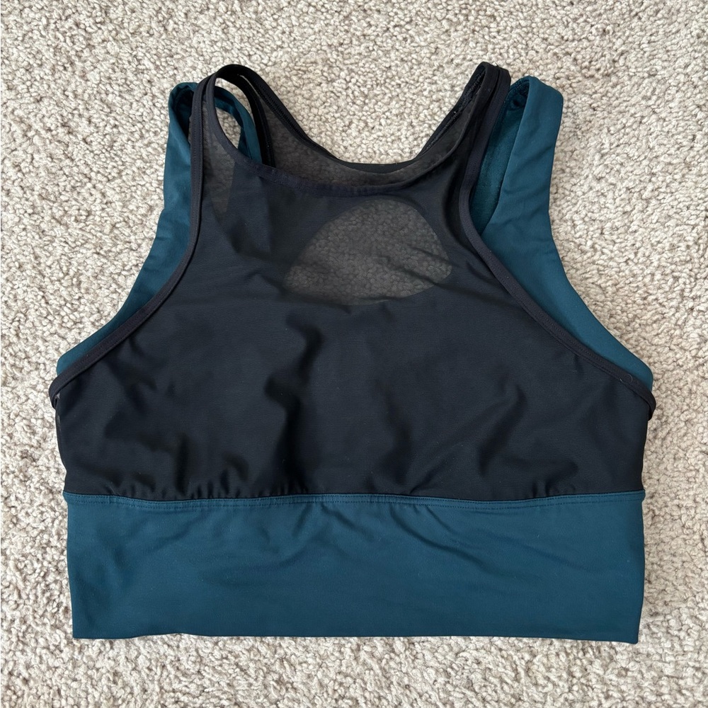 lululemon athletica Deep Teal and Black Sports Bra